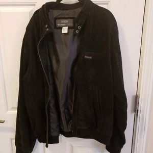 Vintage Members Only Men’s Jacket Coat BLACK SUEDE